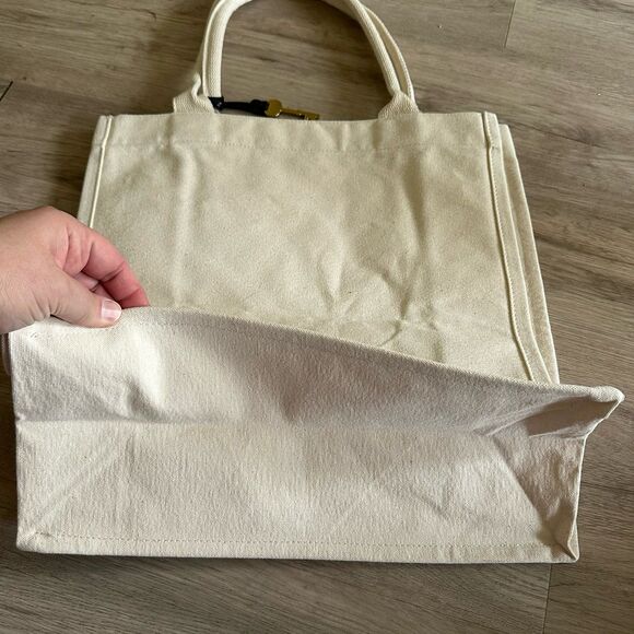Fossil Cotton Canvas Tote Bag with Key Charm 30 Year Anniversary 2014 - Picture 5 of 9